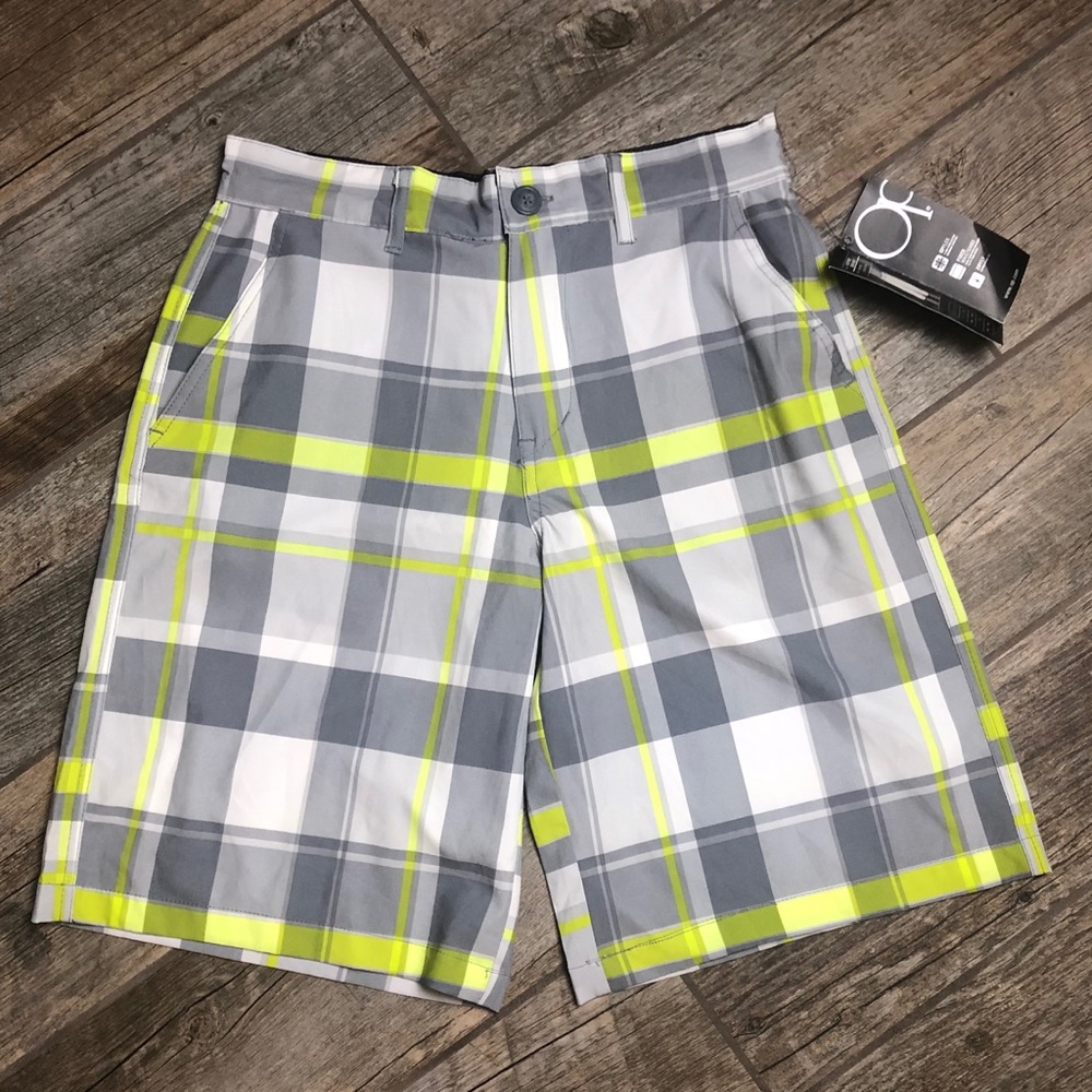OP 28 Grey & Green 4Way Stretch Swim Shorts Mens